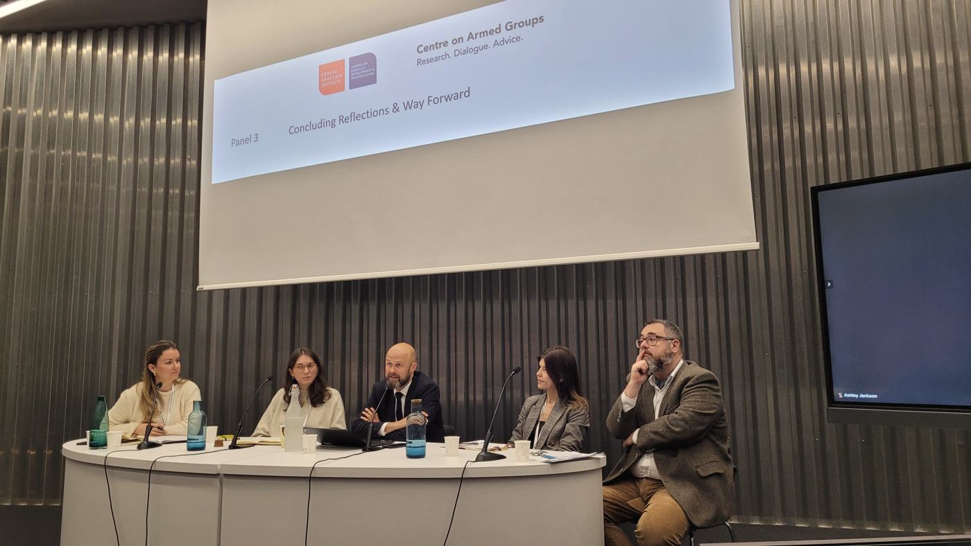 Panel discussion at a Centre on Armed Groups event